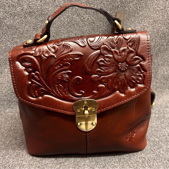 Patricia Nash Jules Tooled Leather Satchel Bag